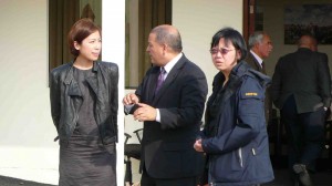 左邊:生態綠創辦人 余宛如、中間:祕魯農業部長、右邊:公視我們的島記者林燕如